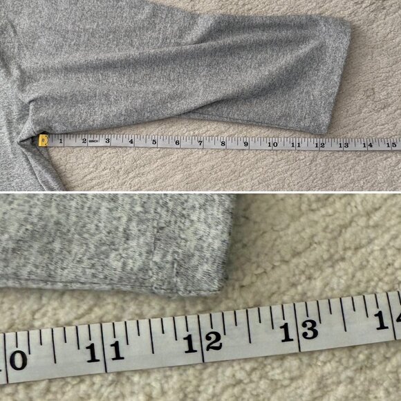 Music Treble Clef Top Size XL Gray Three Quarter Sleeve Stretch Knit - Picture 7 of 9